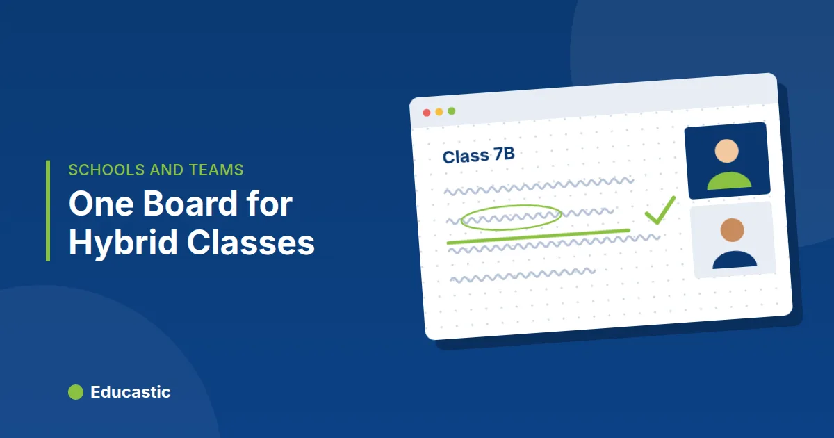Hybrid Classroom Setup: One Online Whiteboard for Every Student