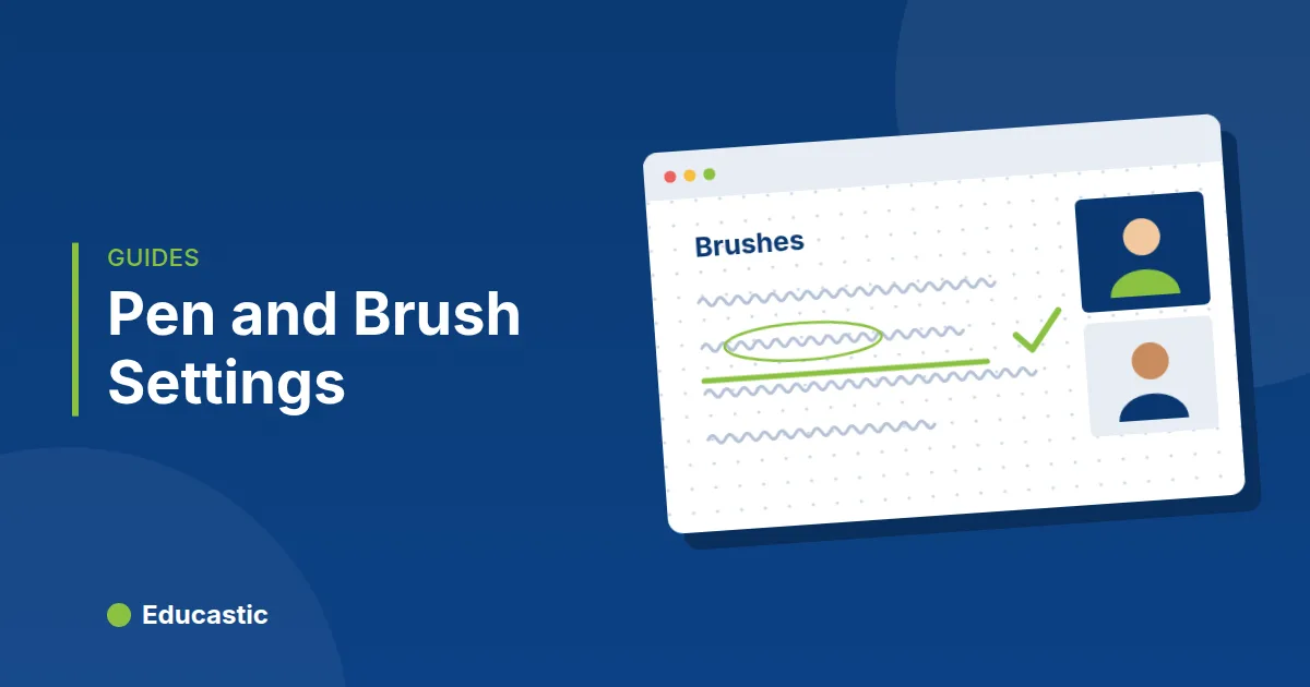 Pen and Brush Settings on an Online Whiteboard: A Guide