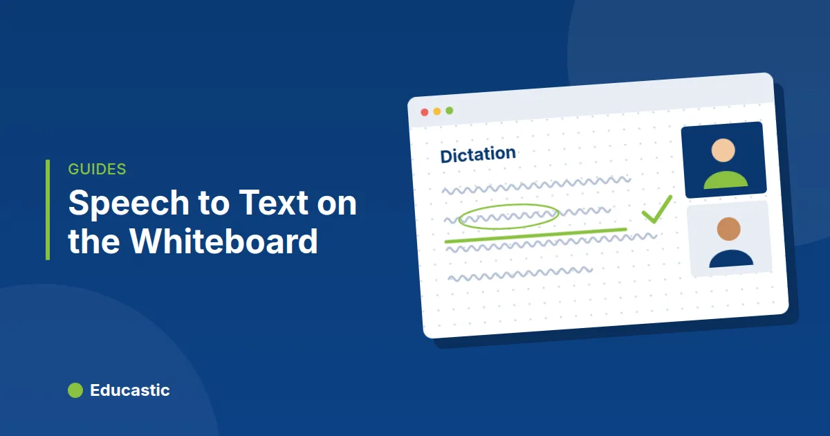 Speech to Text on an Online Whiteboard: Dictate Into a Text Box